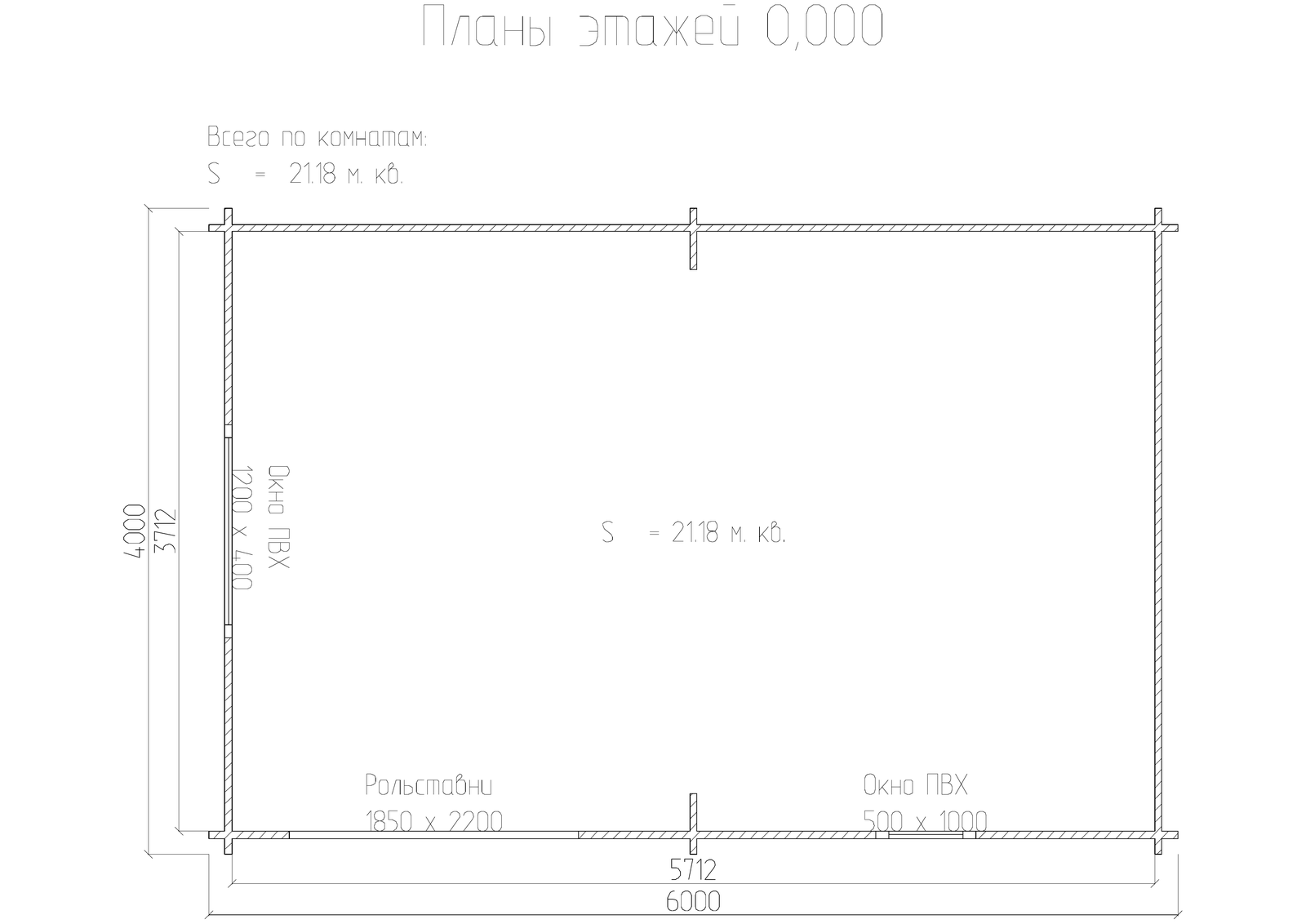 План хозблока 6×4