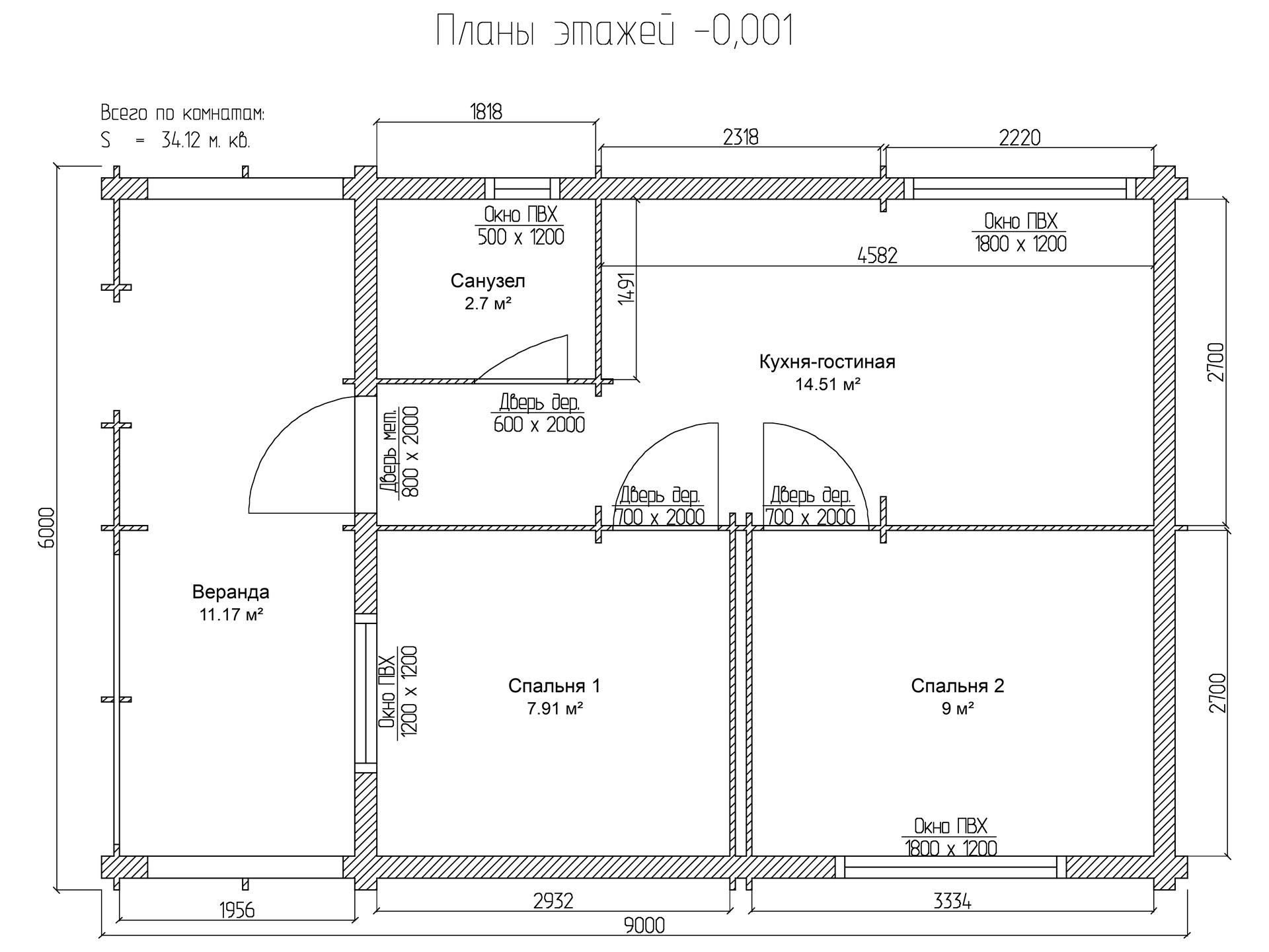 План хозблока 6×9
