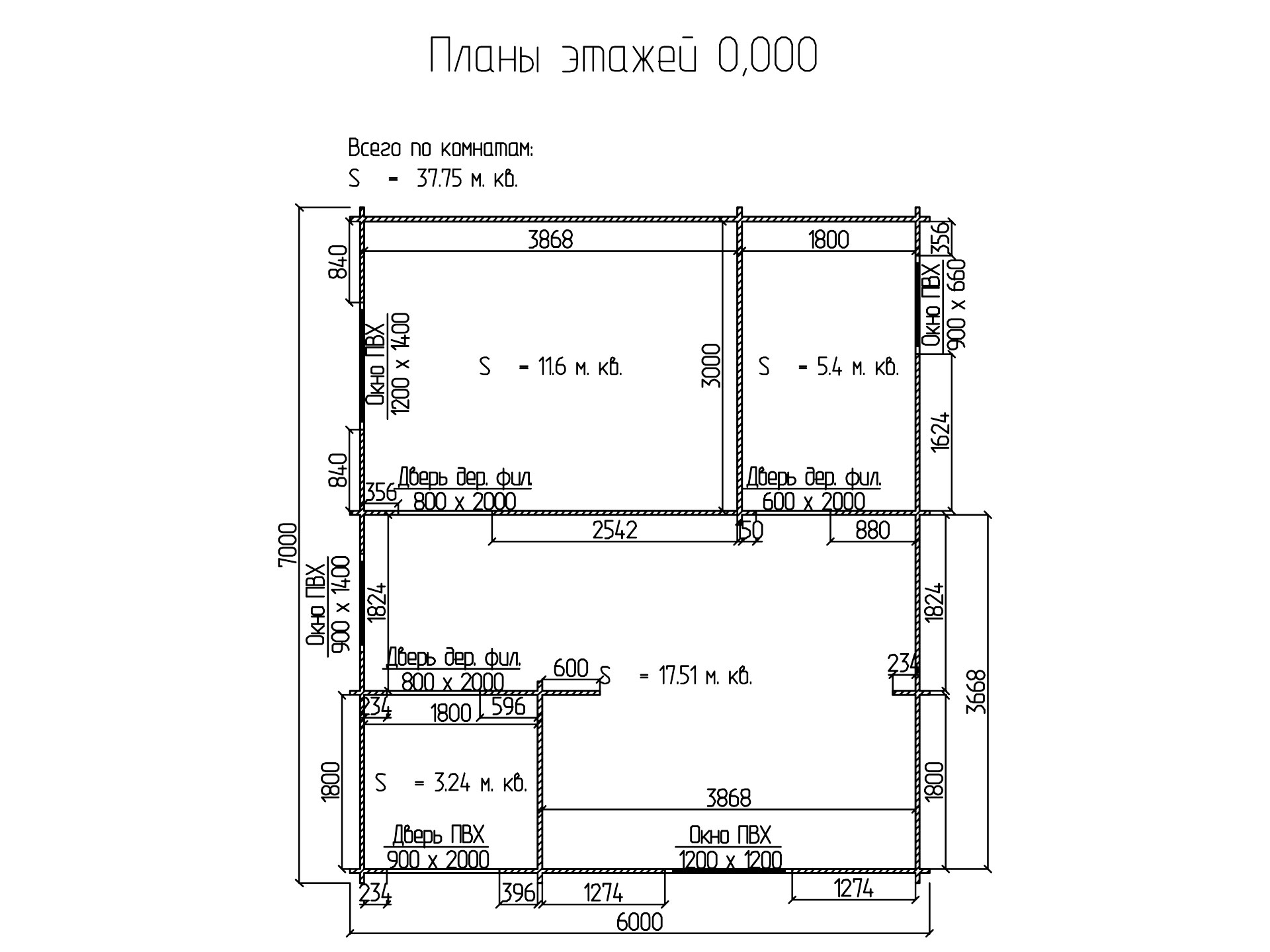 План хозблока 6×7